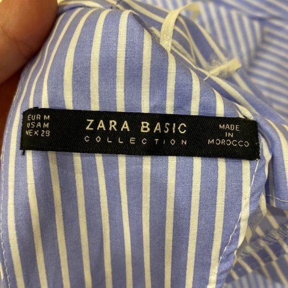 Zara Basic Collection Nautical Blue and White strip 3/4 sleeve sundress - M - Picture 4 of 7